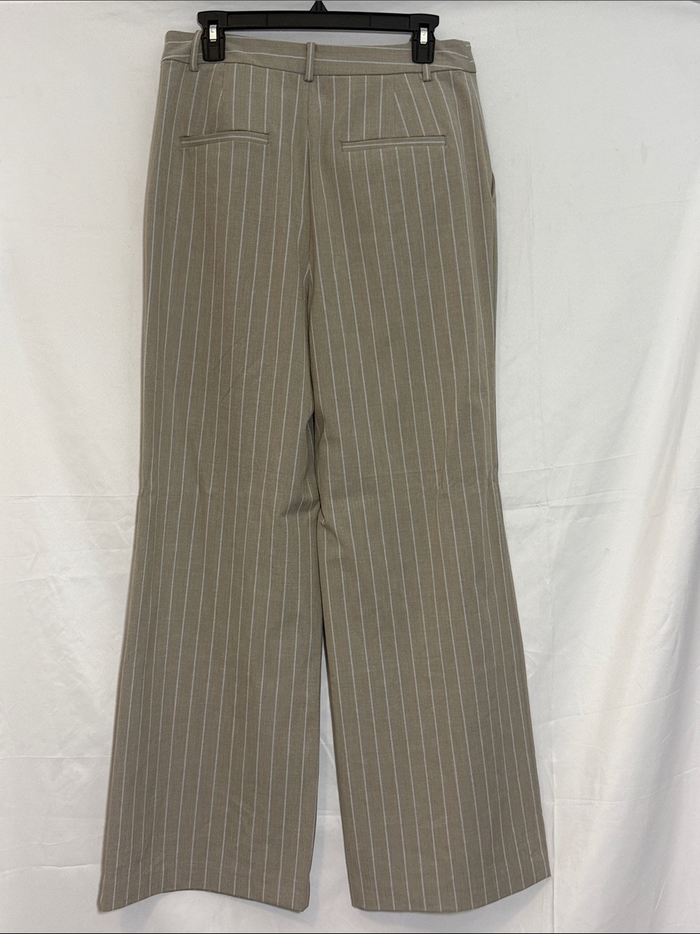 LOFT Versa Grey with Light Blue Pinstripe Wide-Leg Trousers. - Picture 5 of 5